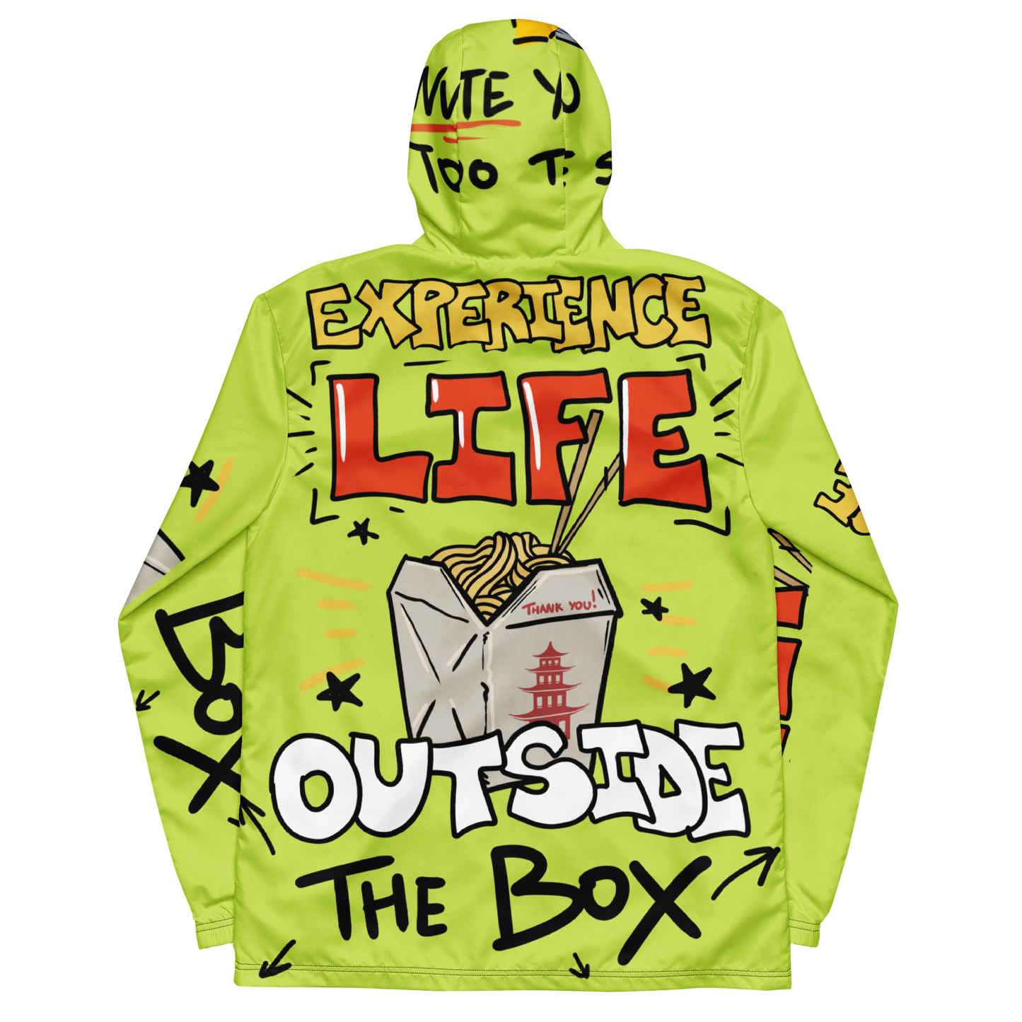 LOTB Lo Mein Men’s Windbreaker (LIME)