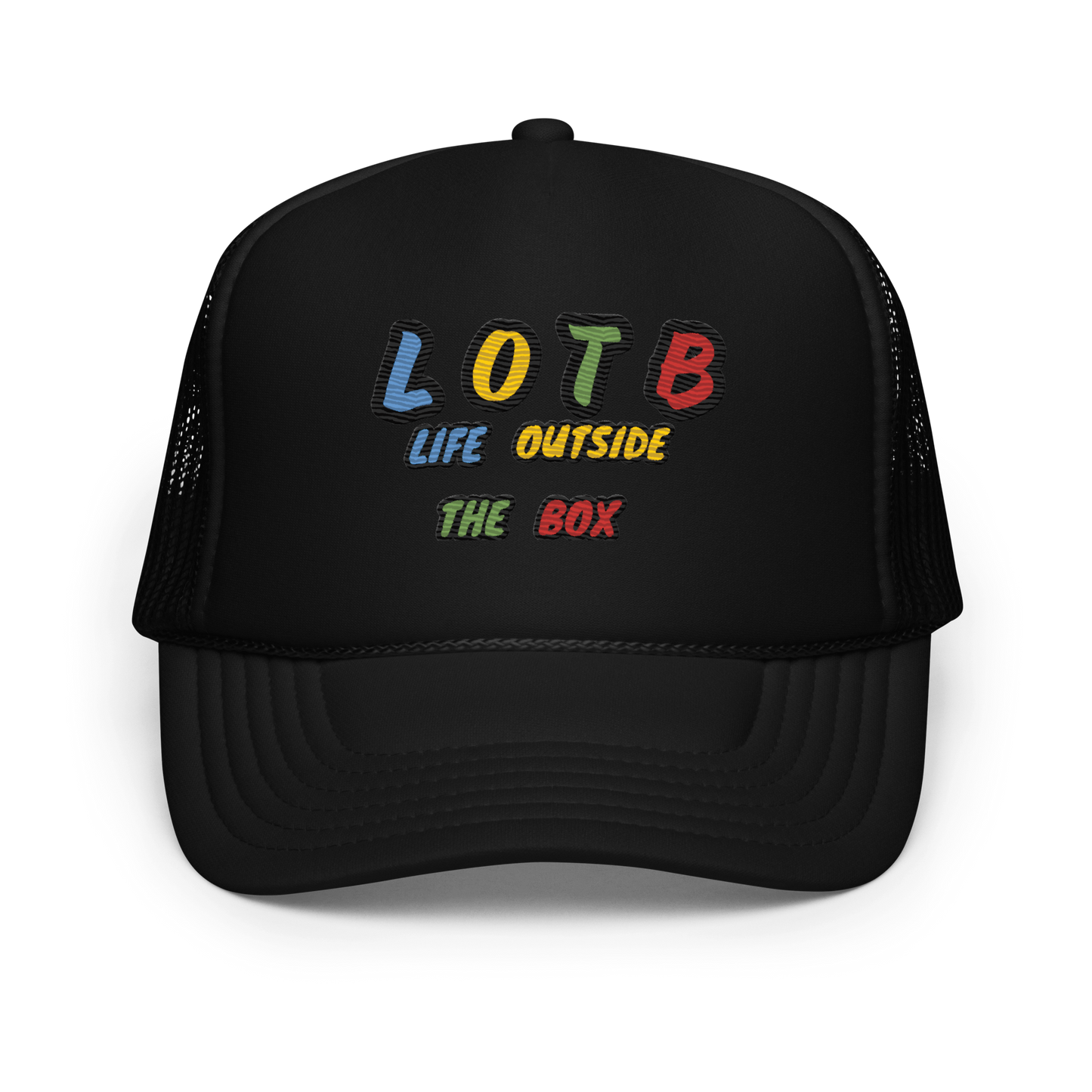 LOTB Multi Color Logo Foam Trucker Hat (with words)