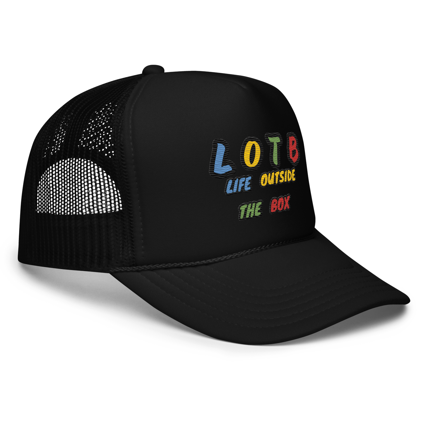 LOTB Multi Color Logo Foam Trucker Hat (with words)