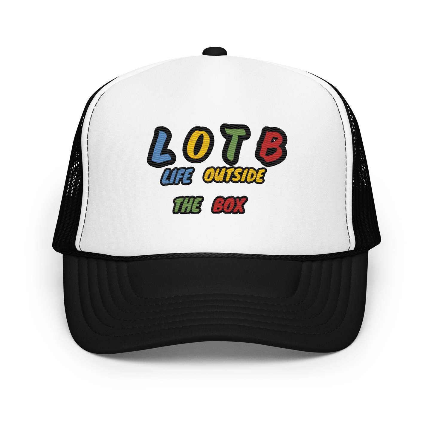 LOTB Multi Color Logo Foam Trucker Hat (with words)