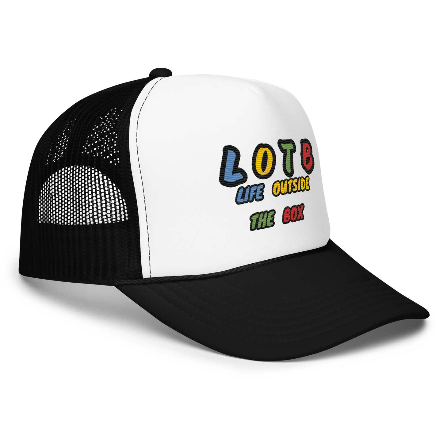 LOTB Multi Color Logo Foam Trucker Hat (with words)