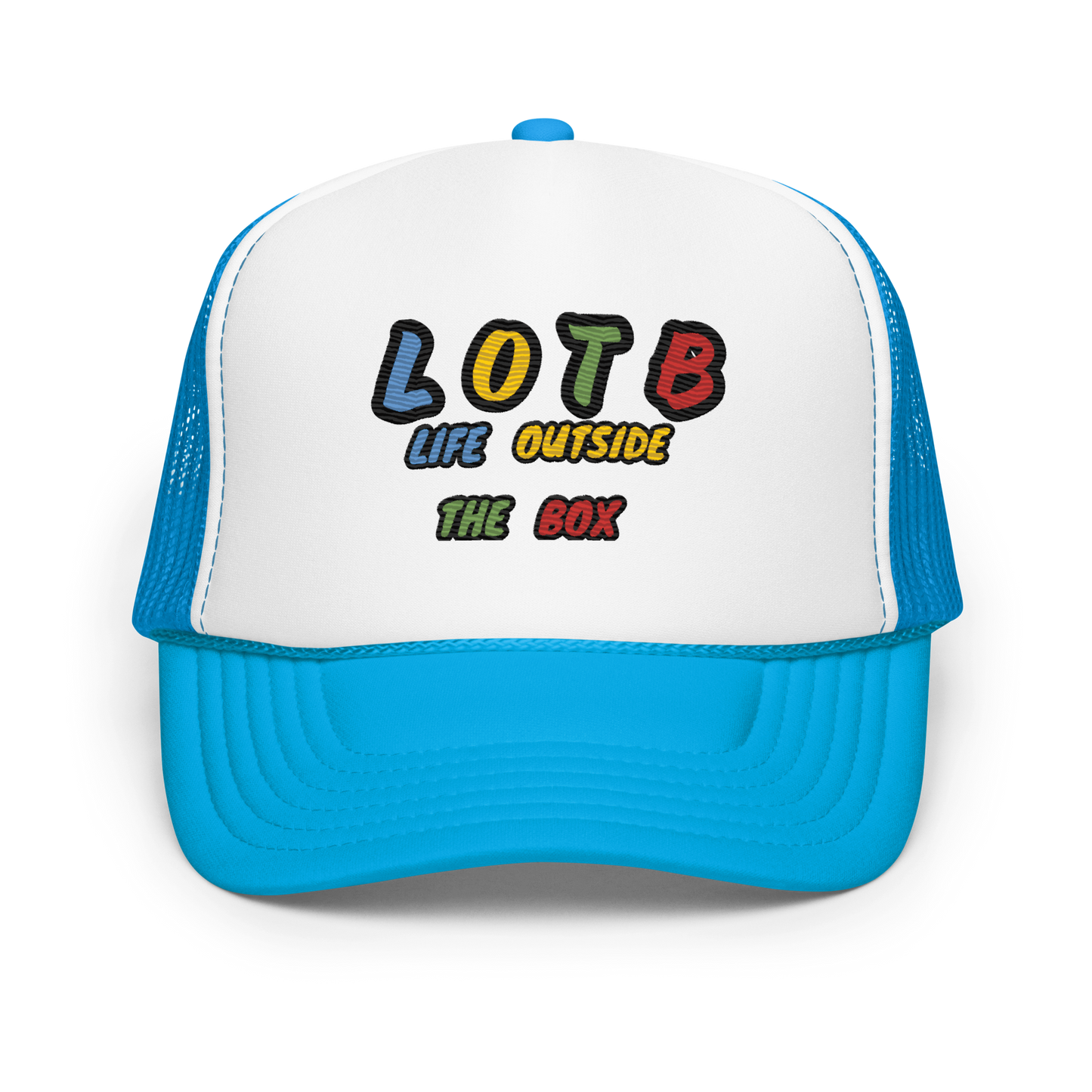 LOTB Multi Color Logo Foam Trucker Hat (with words)