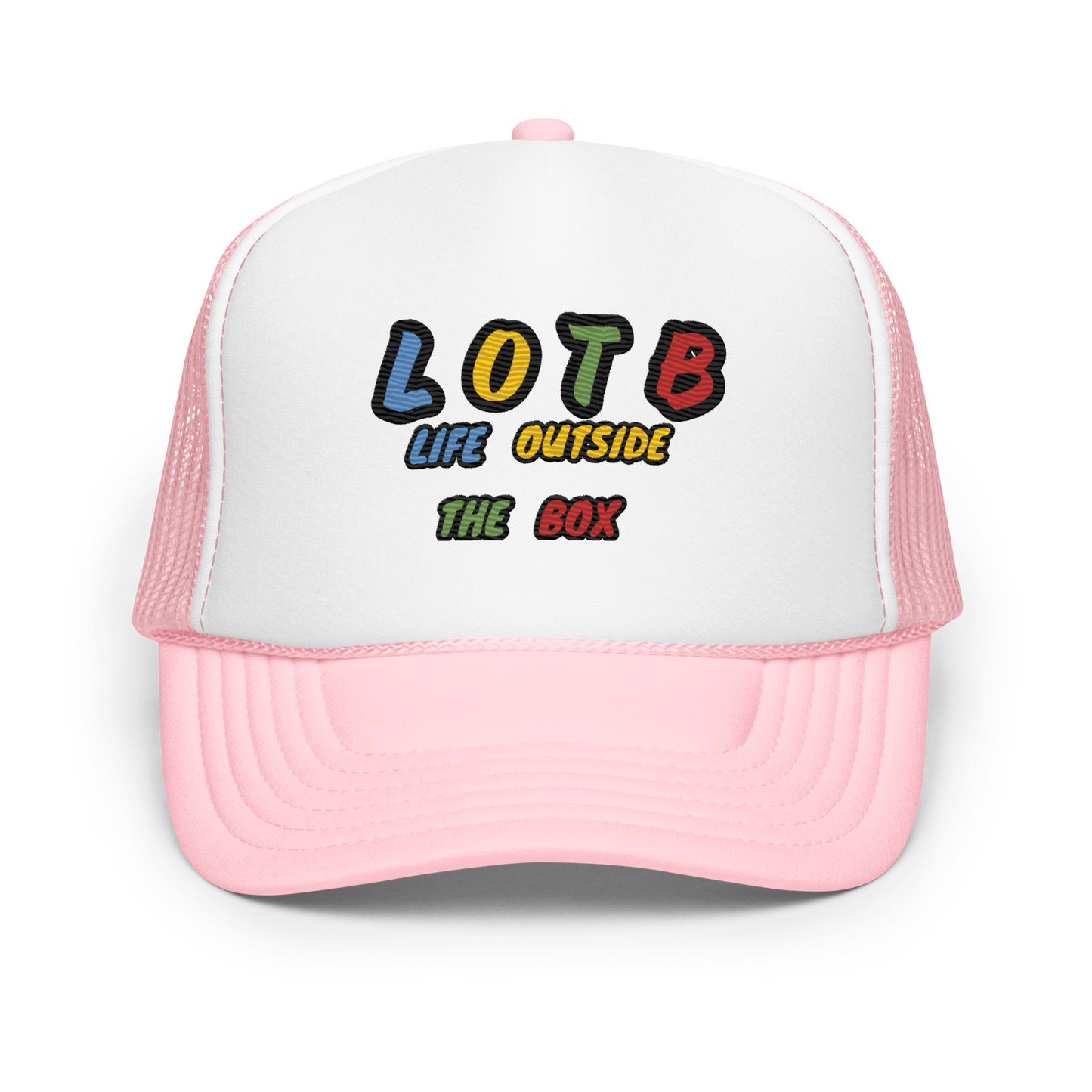 LOTB Multi Color Logo Foam Trucker Hat (with words)