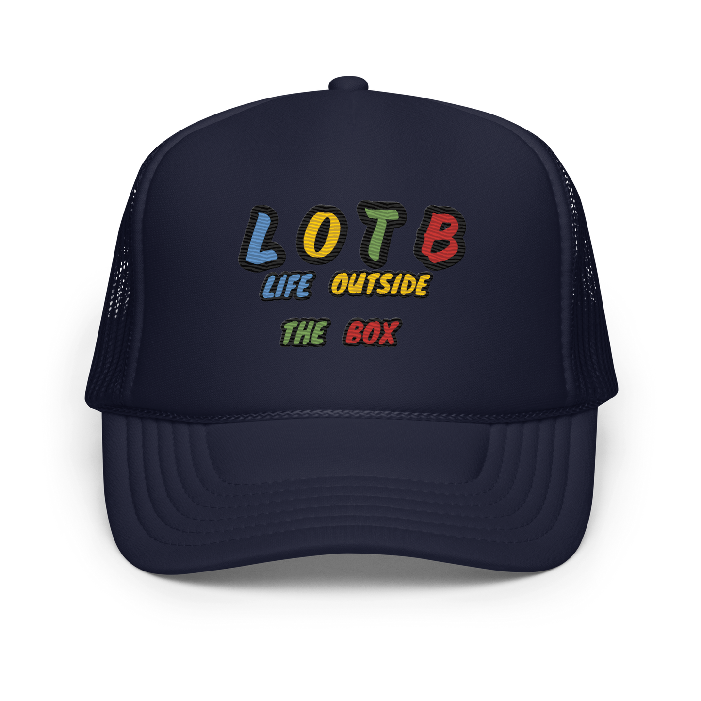 LOTB Multi Color Logo Foam Trucker Hat (with words)