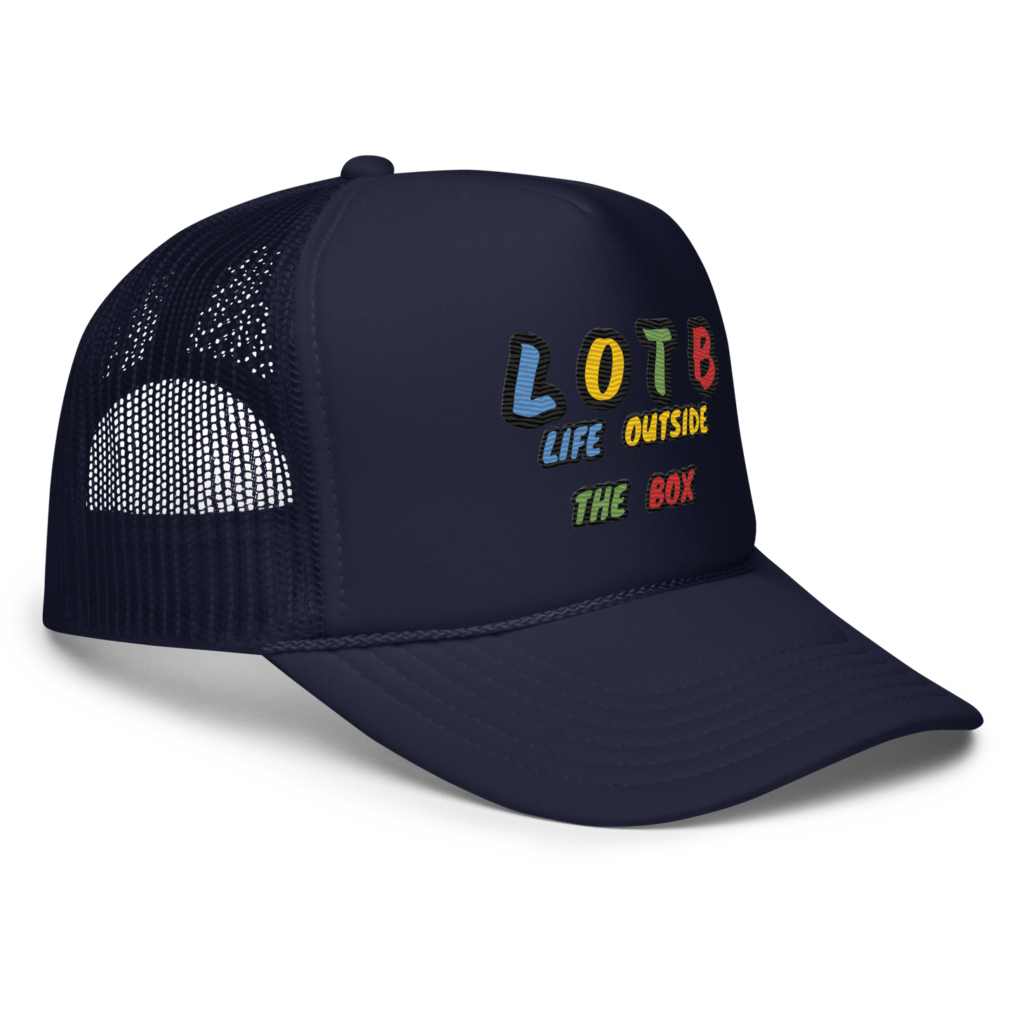 LOTB Multi Color Logo Foam Trucker Hat (with words)