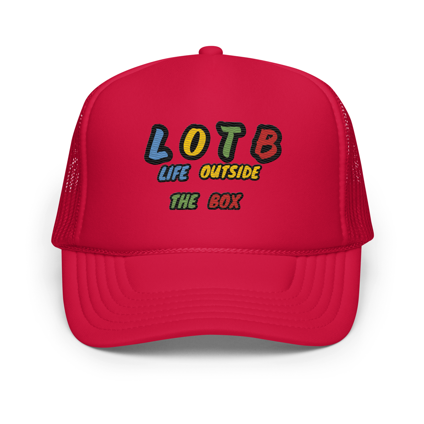 LOTB Multi Color Logo Foam Trucker Hat (with words)