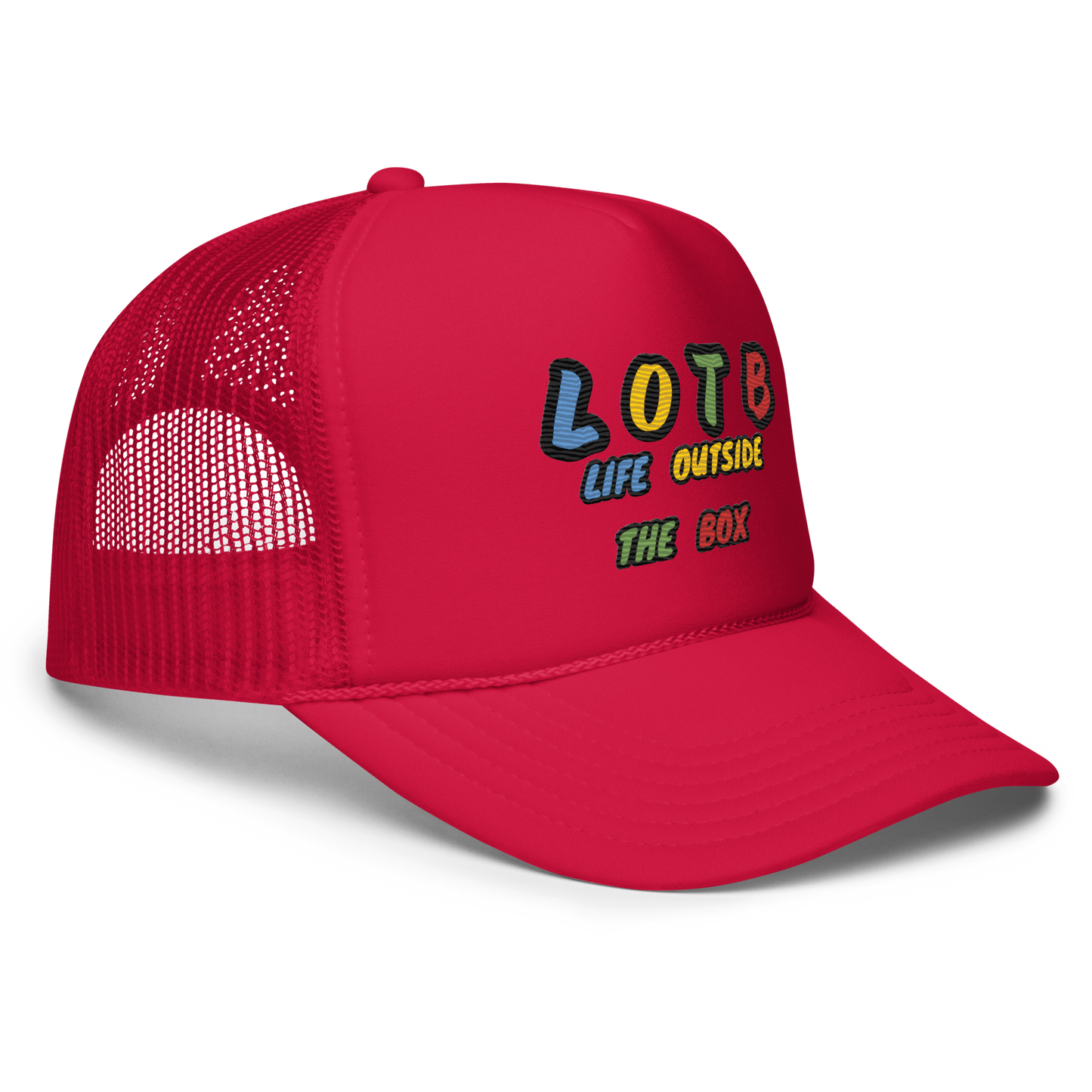 LOTB Multi Color Logo Foam Trucker Hat (with words)