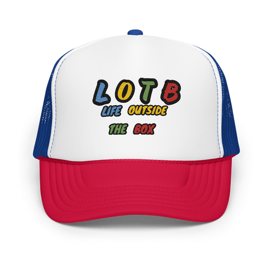 LOTB Multi Color Logo Foam Trucker Hat (with words)