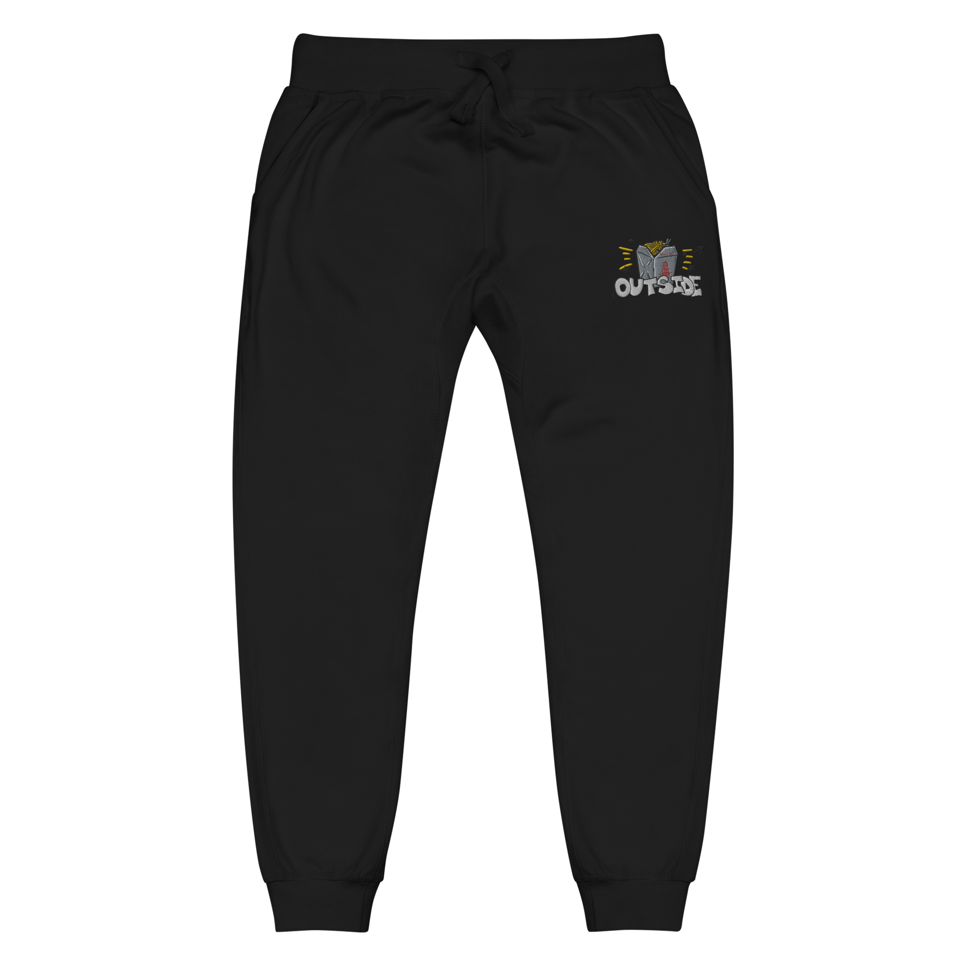 【Grailz】24HS ROSE EMBLEM BERMUDA SWEATPANTS Embroidered Thin Crucifix - Unisex Fleece Sweatpants
