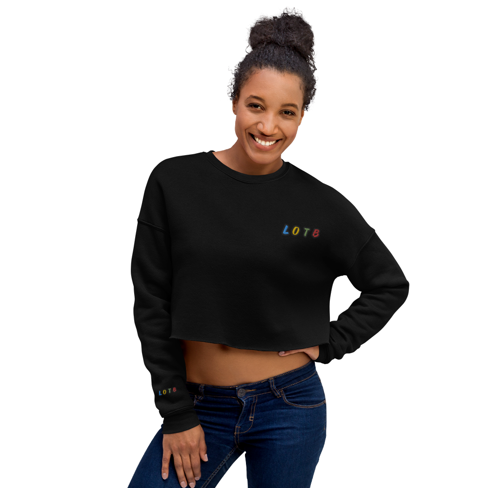 LOTB Multi-Color Logo Crop Sweatshirt