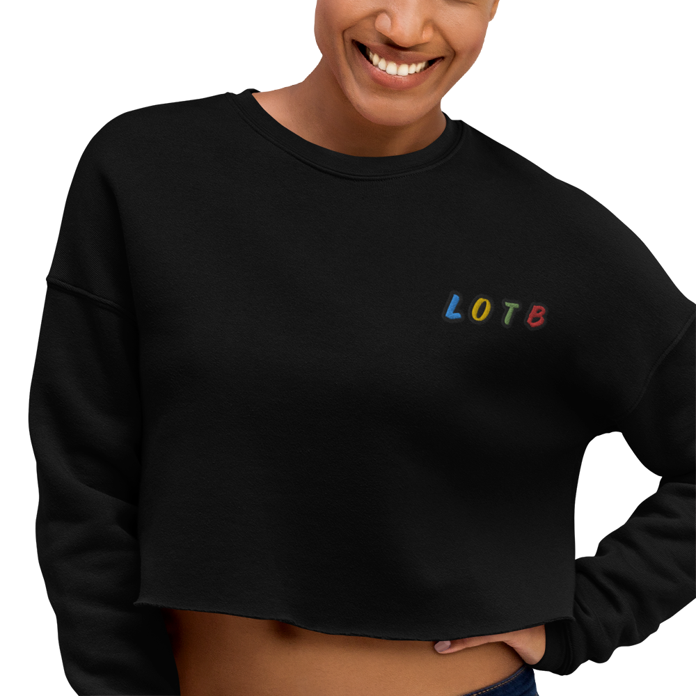 LOTB Multi-Color Logo Crop Sweatshirt