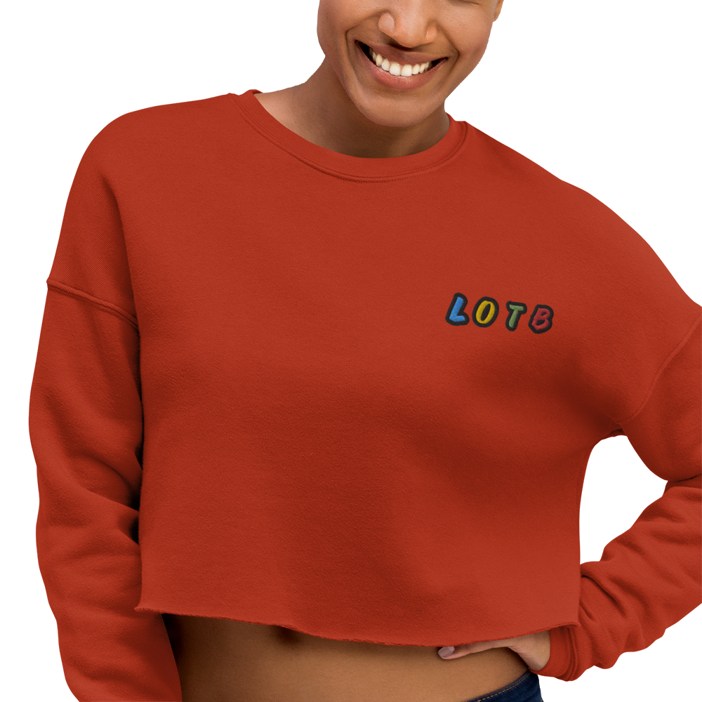 LOTB Multi-Color Logo Crop Sweatshirt