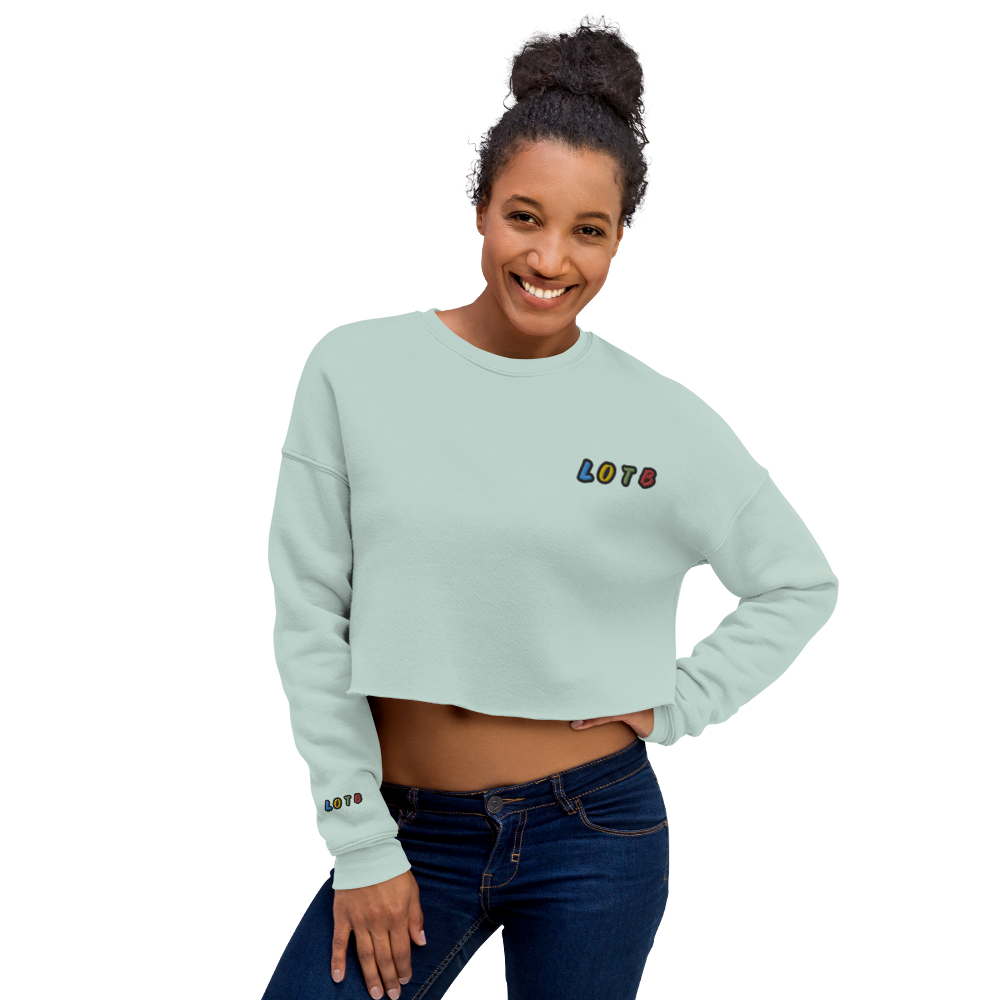 LOTB Multi-Color Logo Crop Sweatshirt