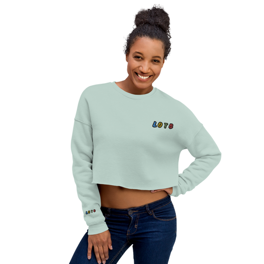 LOTB Multi-Color Logo Crop Sweatshirt