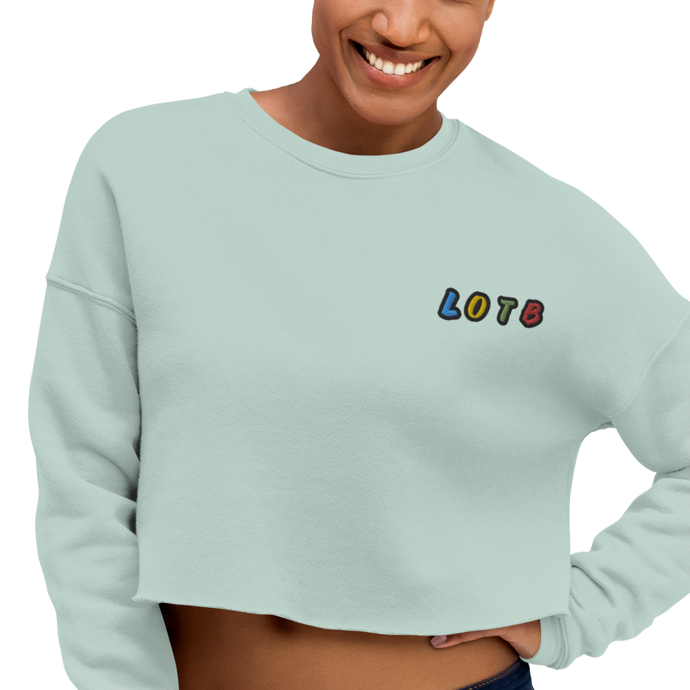 LOTB Multi-Color Logo Crop Sweatshirt