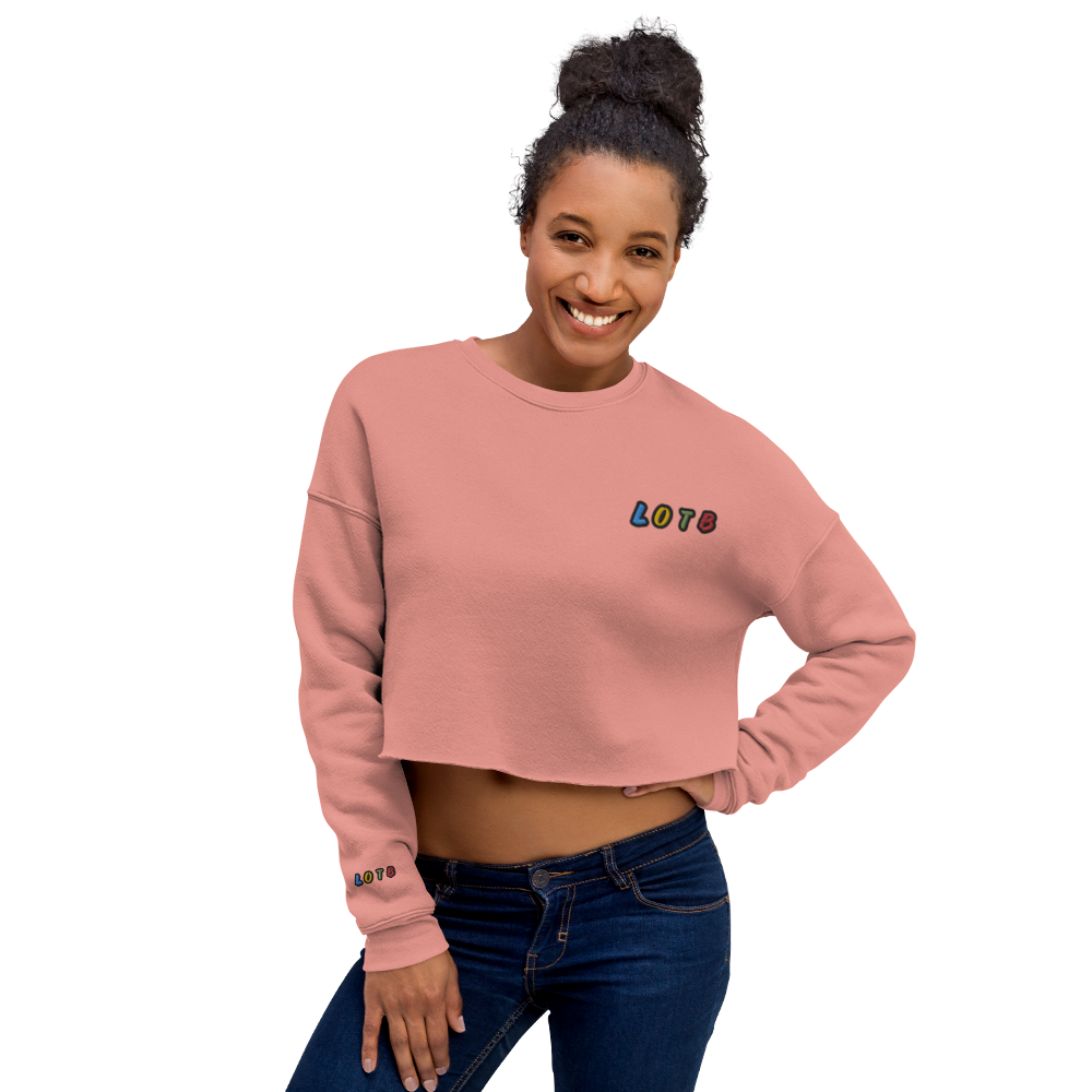 LOTB Multi-Color Logo Crop Sweatshirt