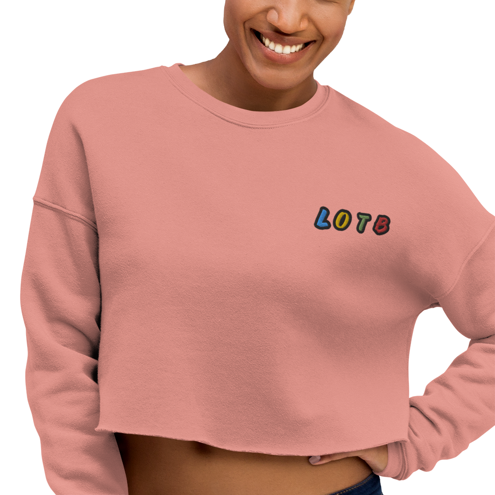 LOTB Multi-Color Logo Crop Sweatshirt