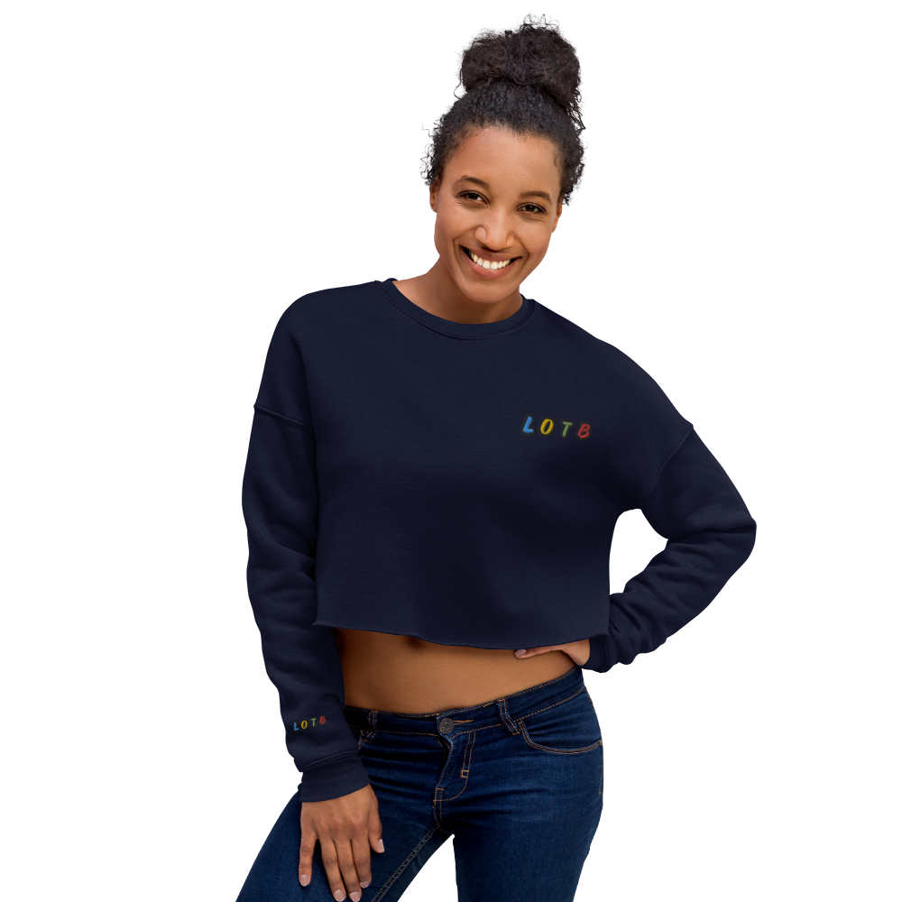 LOTB Multi-Color Logo Crop Sweatshirt