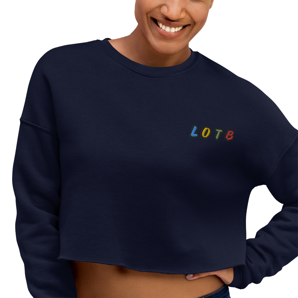 LOTB Multi-Color Logo Crop Sweatshirt