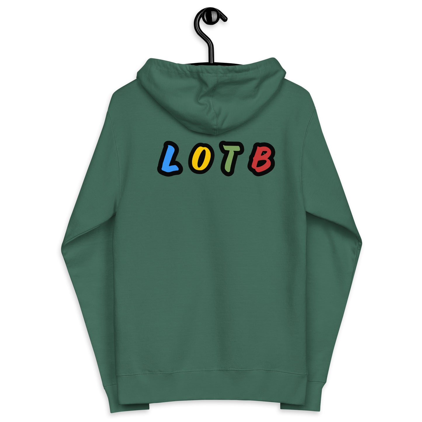 LOTB Multi Colored Unisex Fleece Zip Up Hoodie