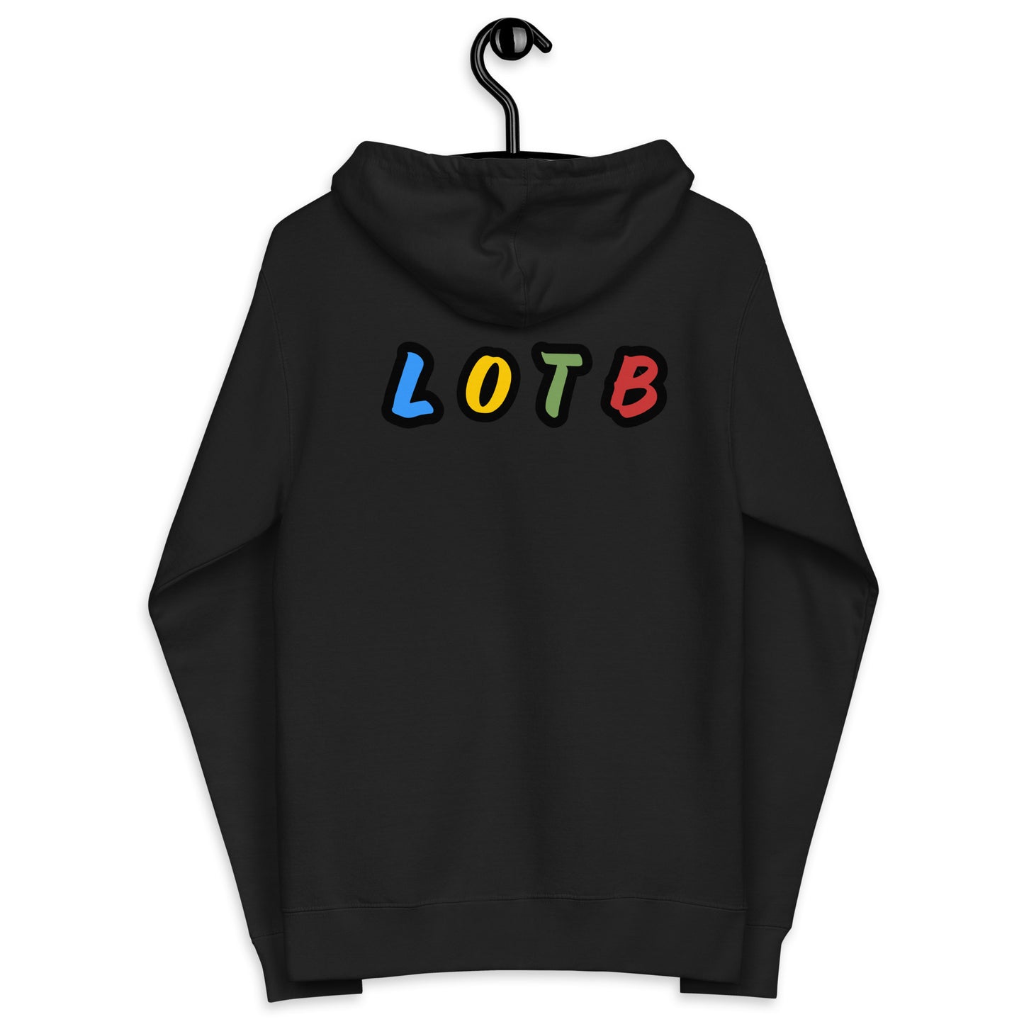 LOTB Multi Colored Unisex Fleece Zip Up Hoodie