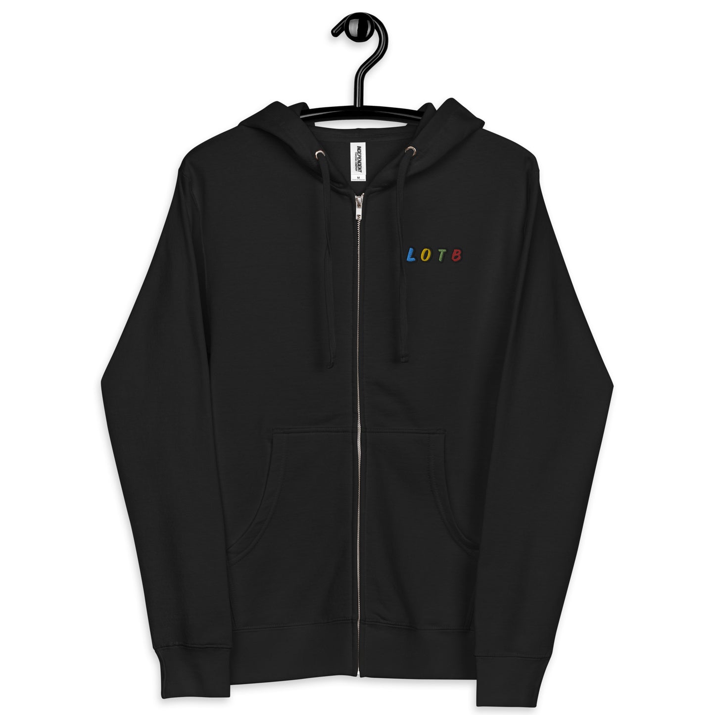 LOTB Multi Colored Unisex Fleece Zip Up Hoodie