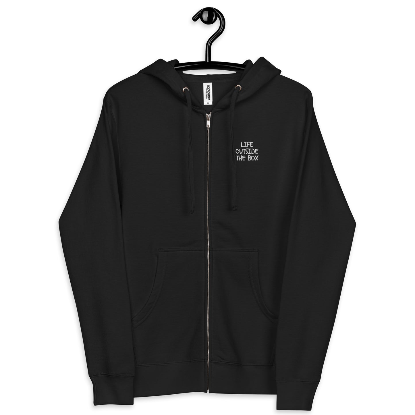 LOTB Unisex Fleece Zip Up Hoodie (WHITE LOGO)