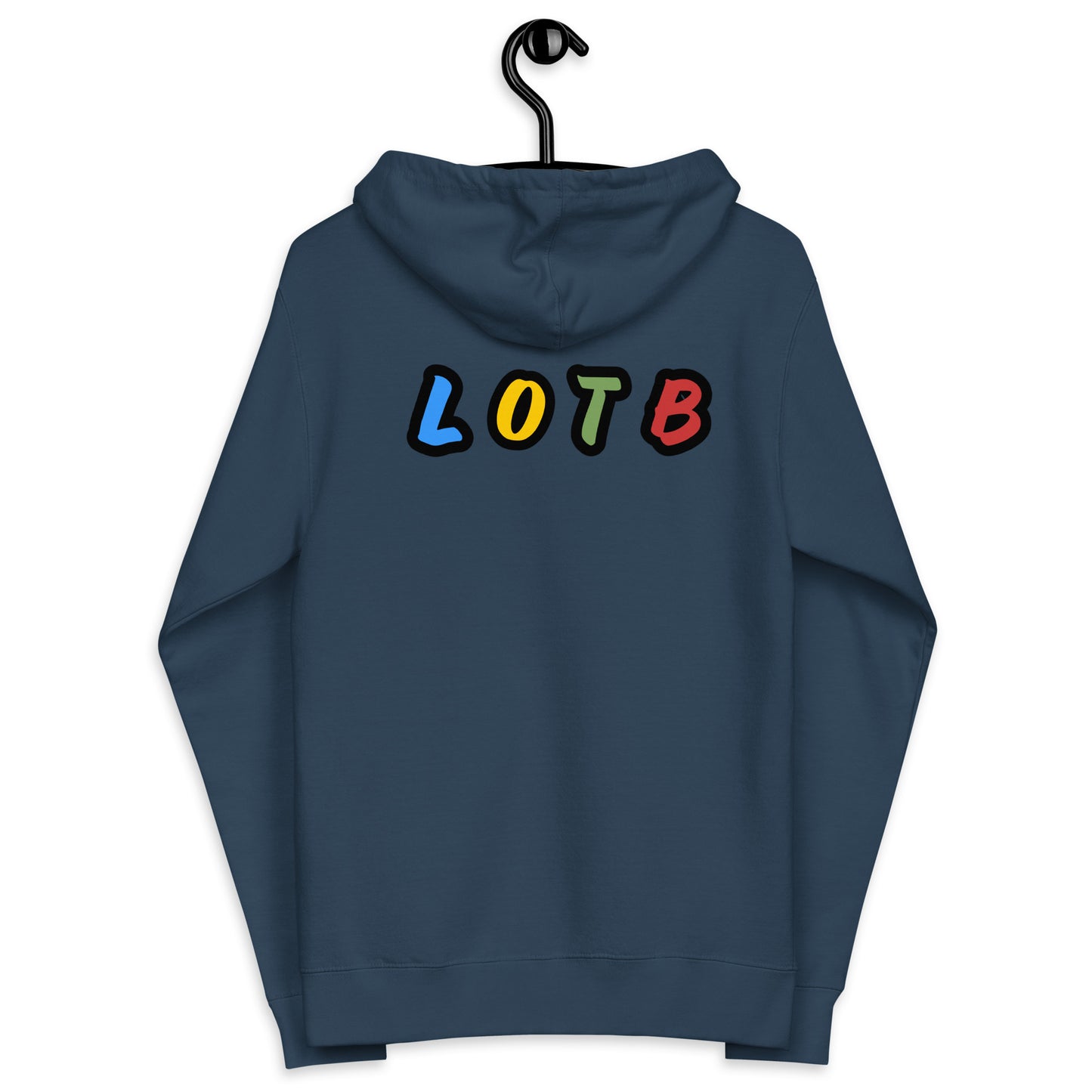 LOTB Multi Colored Unisex Fleece Zip Up Hoodie