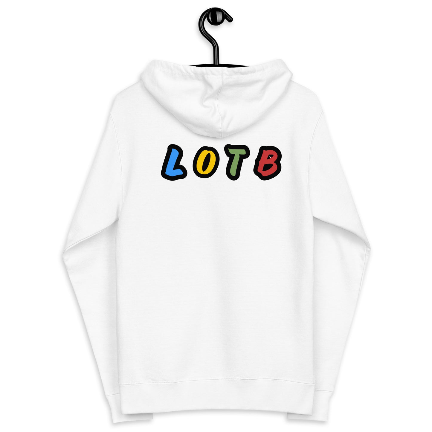 LOTB Multi Colored Unisex Fleece Zip Up Hoodie