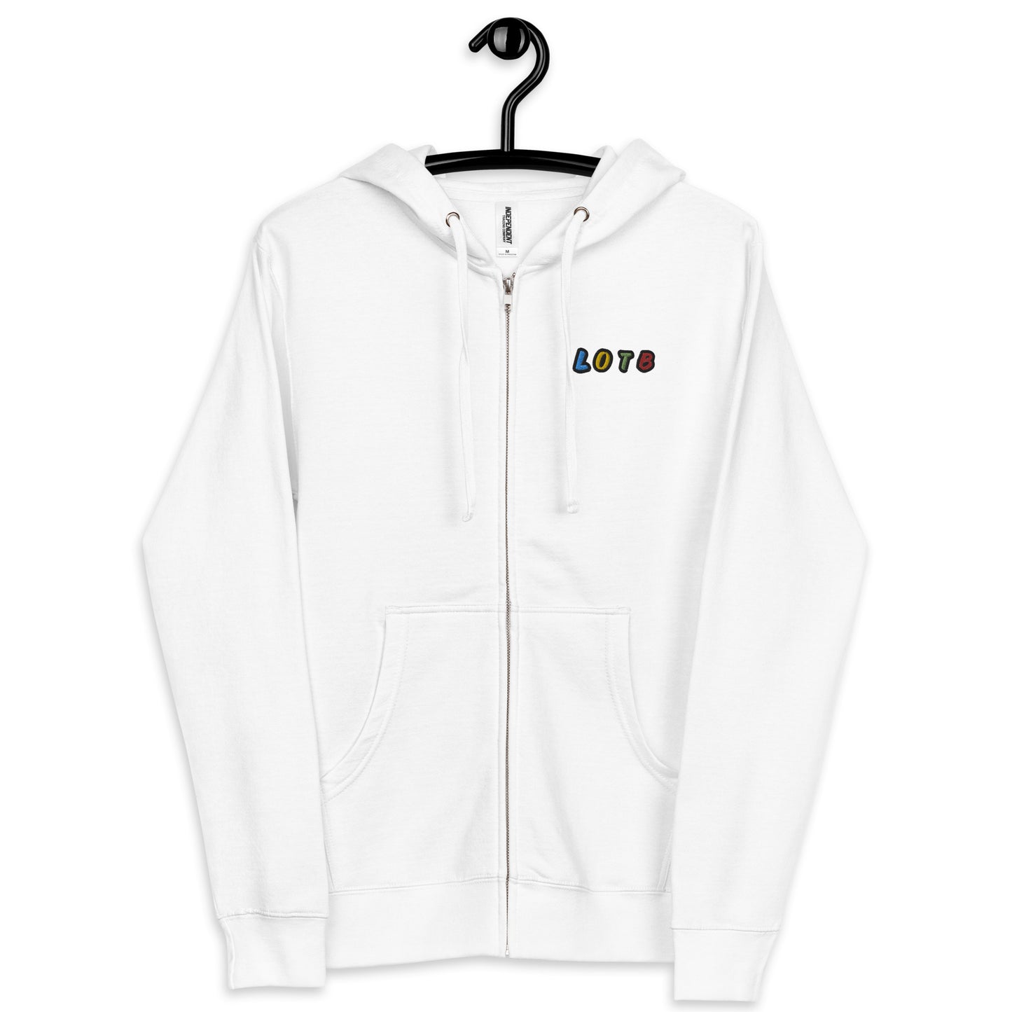 LOTB Multi Colored Unisex Fleece Zip Up Hoodie