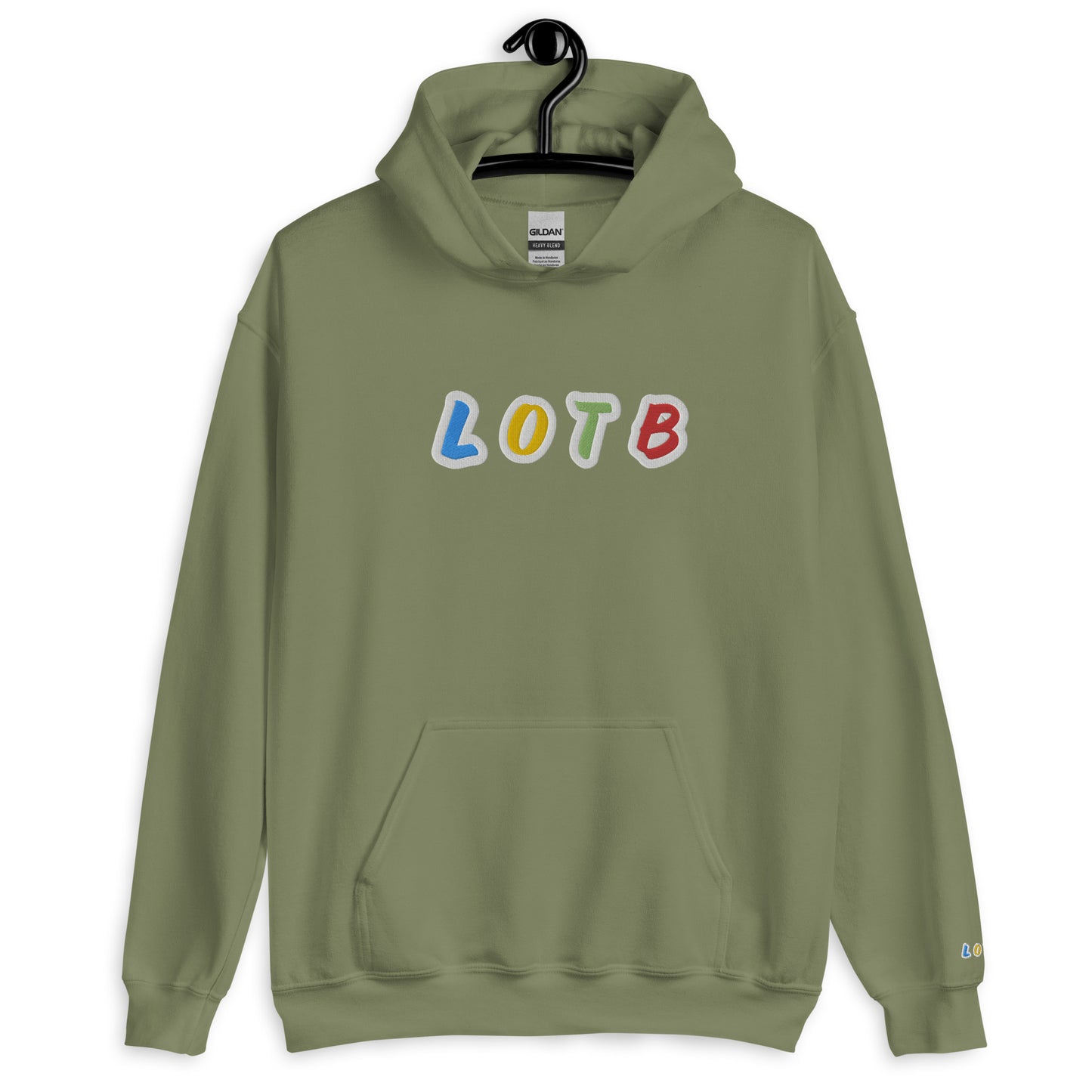 LOTB Logo Unisex Hoodie (White Multi Colored)