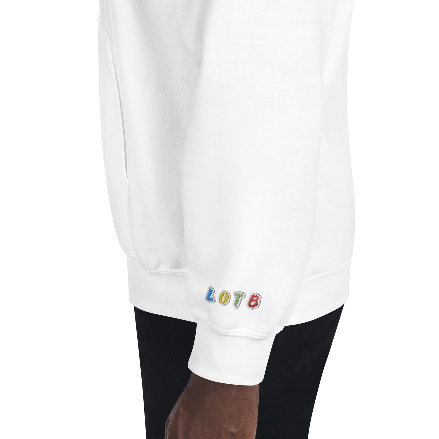 LOTB Logo Unisex Hoodie (White Multi Colored)